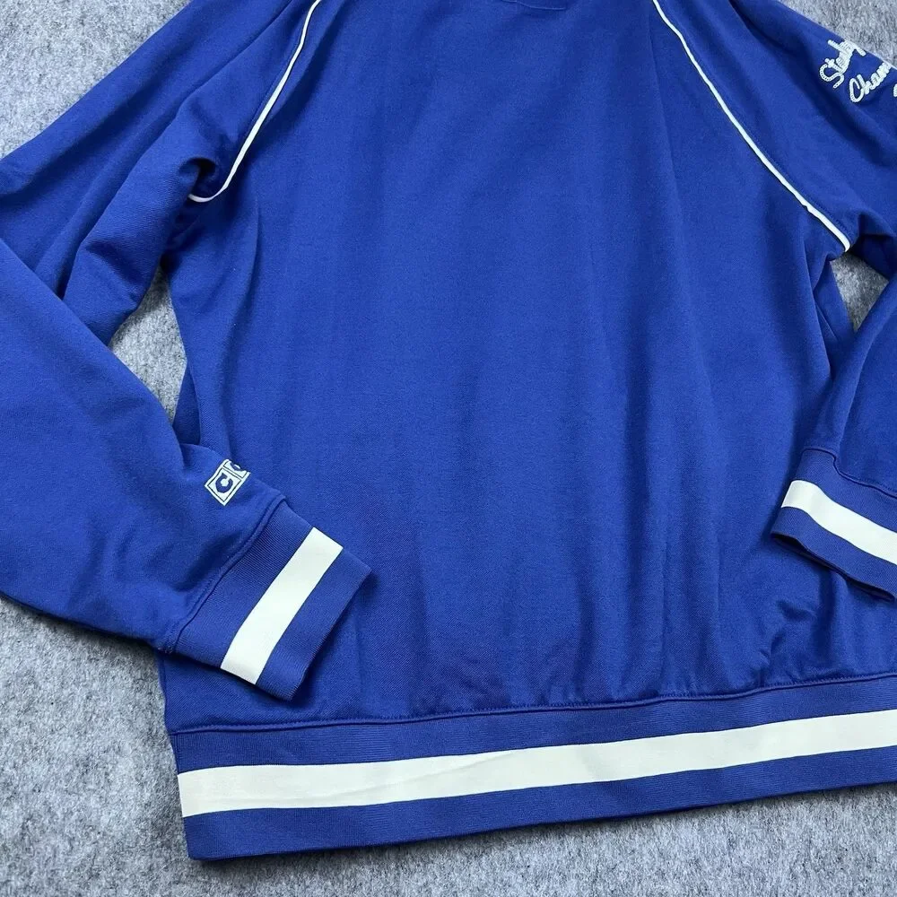 Vtg CCM Tampa Bay Lightning Men's Jacket Zip Up Stanley Cup 2004 Blue Size XL